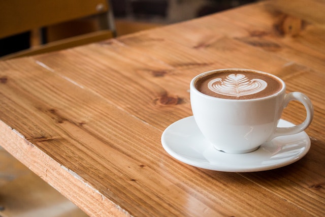 breve coffee on a table
